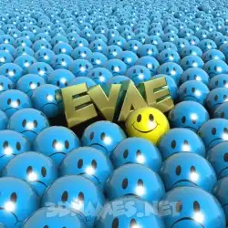 evae in Special Smileys style - 3D name wallpaper