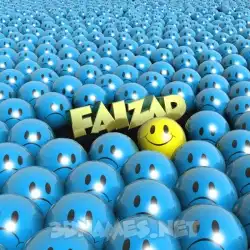 faizad in Special Smileys style - 3D name wallpaper