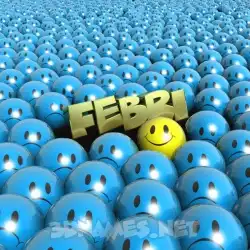 febri in Special Smileys style - 3D name wallpaper