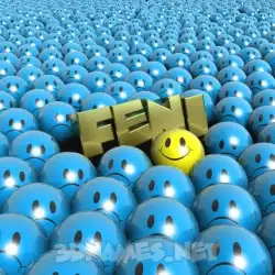feni in Special Smileys style - 3D name wallpaper