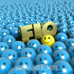 fio in Special Smileys style - 3D name wallpaper