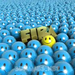 fira in Special Smileys style - 3D name wallpaper