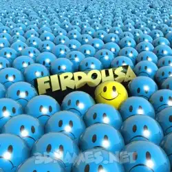 firdousa in Special Smileys style - 3D name wallpaper