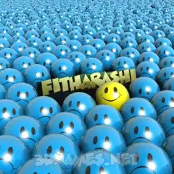 fitharashi in Special Smileys style - 3D name wallpaper