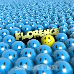 florence in Special Smileys style - 3D name wallpaper