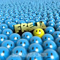 freja in Special Smileys style - 3D name wallpaper