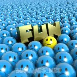 fun in Special Smileys style - 3D name wallpaper