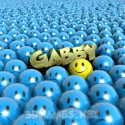 gabby in Special Smileys style - 3D name wallpaper