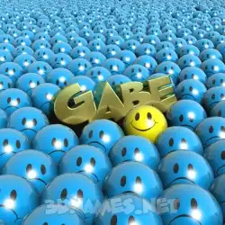 gabe in Special Smileys style - 3D name wallpaper