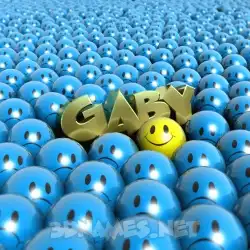 gaby in Special Smileys style - 3D name wallpaper