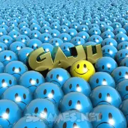 gaju in Special Smileys style - 3D name wallpaper