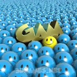 gam in Special Smileys style - 3D name wallpaper