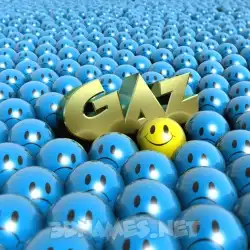 gaz in Special Smileys style - 3D name wallpaper