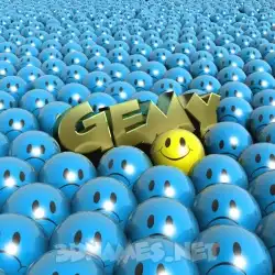 gemy in Special Smileys style - 3D name wallpaper