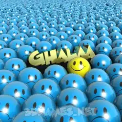 ghalaa in Special Smileys style - 3D name wallpaper