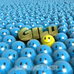 gilu in Special Smileys style - 3D name wallpaper
