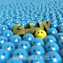 gjjv in Special Smileys style - 3D name wallpaper