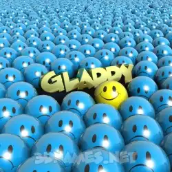 gladdy in Special Smileys style - 3D name wallpaper