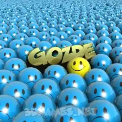 gozde in Special Smileys style - 3D name wallpaper