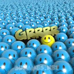 grrrr in Special Smileys style - 3D name wallpaper