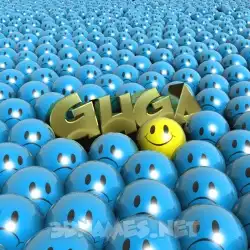 guga in Special Smileys style - 3D name wallpaper