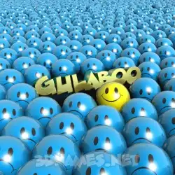 gulaboo in Special Smileys style - 3D name wallpaper