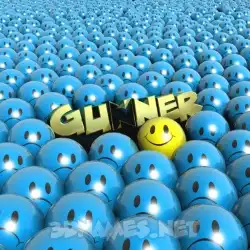 gunner in Special Smileys style - 3D name wallpaper