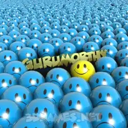 gurumorthy in Special Smileys style - 3D name wallpaper
