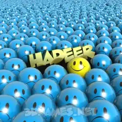 hadeer in Special Smileys style - 3D name wallpaper