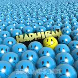hadhiram in Special Smileys style - 3D name wallpaper