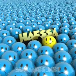 hafssa in Special Smileys style - 3D name wallpaper