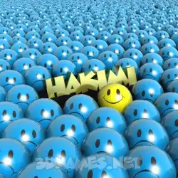 hakimi in Special Smileys style - 3D name wallpaper