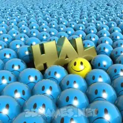 hal in Special Smileys style - 3D name wallpaper