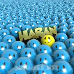 haran in Special Smileys style - 3D name wallpaper
