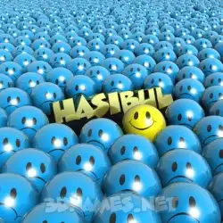 hasibul in Special Smileys style - 3D name wallpaper