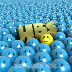 hbs in Special Smileys style - 3D name wallpaper
