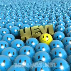 hevi in Special Smileys style - 3D name wallpaper