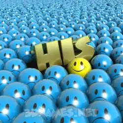 his in Special Smileys style - 3D name wallpaper