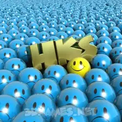 hks in Special Smileys style - 3D name wallpaper