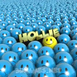 hollie in Special Smileys style - 3D name wallpaper