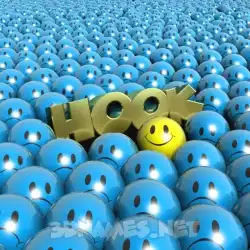 hook in Special Smileys style - 3D name wallpaper