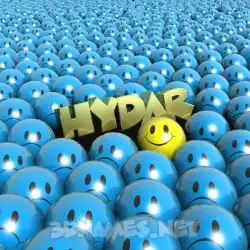 hydar in Special Smileys style - 3D name wallpaper