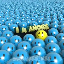 i 4 andre in Special Smileys style - 3D name wallpaper