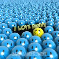i love danny in Special Smileys style - 3D name wallpaper