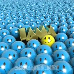 iama in Special Smileys style - 3D name wallpaper