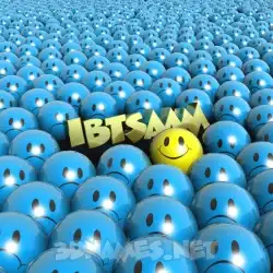 ibtsaam in Special Smileys style - 3D name wallpaper