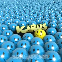 icarus in Special Smileys style - 3D name wallpaper