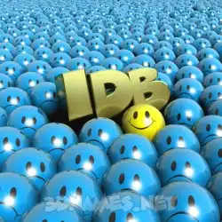 idb in Special Smileys style - 3D name wallpaper