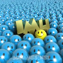 imu in Special Smileys style - 3D name wallpaper