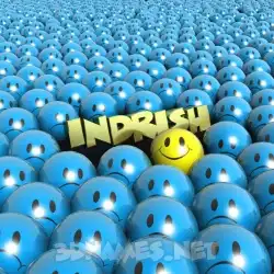 indrish in Special Smileys style - 3D name wallpaper